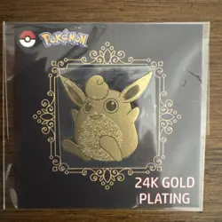 Wigglytuff 24k Gold Plated Sticker Korean Striking Candy Pokemon - Image 1