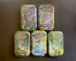 Pokemon TCG Prismatic Evolutions Mini Tins - Lot Of 5 Factory Sealed Tins - Image 1