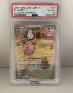 2024 Pokemon SV Twilight Masquerade Chansey #187/167 PSA 10 - Image 1