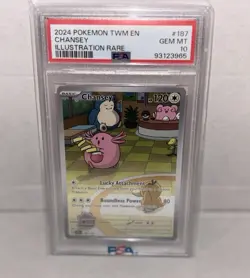 2024 Pokemon SV Twilight Masquerade Chansey #187/167 PSA 10 - Image 2