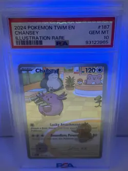 2024 Pokemon SV Twilight Masquerade Chansey #187/167 PSA 10 - Image 4