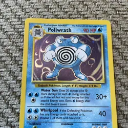 POKEMON 1999 POLIWRATH BASE SET UNLIMITED 13/102 NM HOLO / FOIL - Image 2