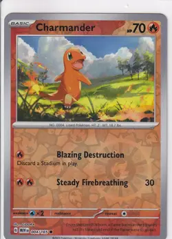 Charmander 004/165 Reverse Holo SV: Scarlet & Violet 151 Pokemon TCG - Image 1
