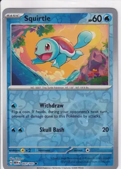Squirtle Cosmos Holo Costco Exclusive NM 007/165 Scarlet & Violet 151 Pokemon - Image 1