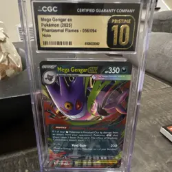 Mega Gengar ex CGC Pristine 10 Phantasmal Flames Holo 056/094 Pokemon TCG 2025 - Image 1