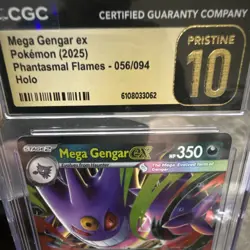 Mega Gengar ex CGC Pristine 10 Phantasmal Flames Holo 056/094 Pokemon TCG 2025 - Image 4
