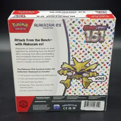Pokemon TCG: Scarlet & Violet-151 Alakazam EX Collection Box Lot of 2 New Sealed - Image 2