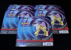 💎Pokemon Mega Evo & Phant Flames x2 Blister Pack Raikou Promo Coin Lot Of 5💎 - Image 2