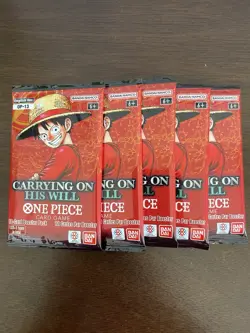One Piece Carrying On His Will OP-13 Five 5 Booster Packs Lot English K - Image 1