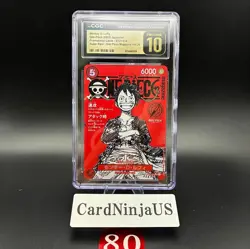 CGC PRISTINE 10 Luffy ST21-014 One Piece Magazine Weekly Shonen Jump Promo TCG - Image 1
