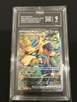 Pokemon TCG Hop's Zacian EX Card 186/159 Journey Together TAG 9 - Image 1