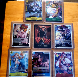 ONE PIECE TCG ENGLISH CARD COLLECTION LOT OF 8 Trafalgar Law EB03-062 SEC Alt Ar - Image 1