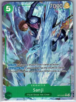 Sanji (Alt Art) OP13-027 English Carrying On His Will - One Piece Card - NM - Image 1