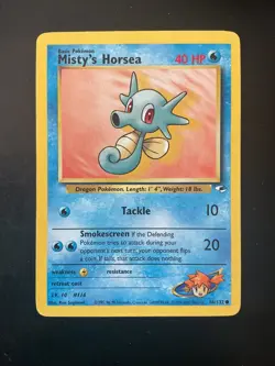 Pokemon Misty's Horsea Gym Heroes vintage card #086/132 Wotc 2000 - Image 1