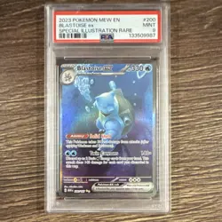 Pokemon Blastoise ex Special Illustration Rare Holo SV151 200/165 PSA 9 Card - Image 1