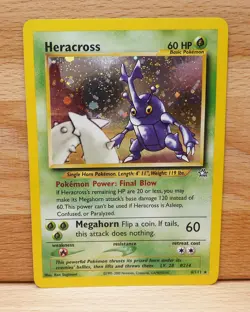 2000 Pokemon Heracross Neo Genesis Holo Rare Card 6/111 LP/LP+ - Image 1