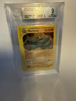 BGS 9 Mint Machamp Expedition Holo Rare 16/165 Pokemon Card E Series 2002 - Image 2