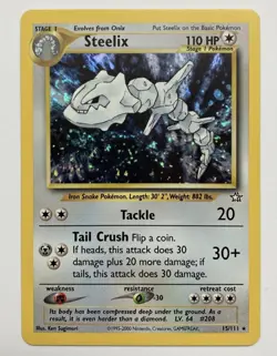 Steelix 15/111 Neo Genesis Holo Rare 2000 Stage 1 110 HP Pokemon TCG Card - Image 1