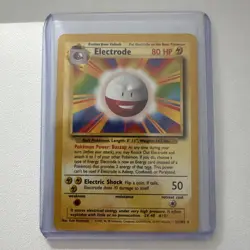 Pokemon TCG Electrode Card 21/102 Rare Base Set Unlimited Non-Holo MP - Image 1
