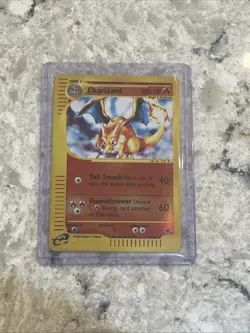 Pokemon TCG Charizard Reverse Holo Rare Card 39/165 Expedition LP - Image 1