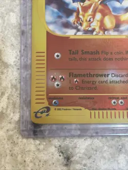 Pokemon TCG Charizard Reverse Holo Rare Card 39/165 Expedition LP - Image 2