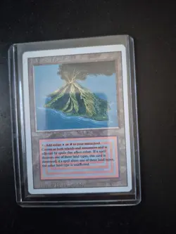 1994 Revised Volcanic Island Magic The Gathering Card - Great Condition - Image 1