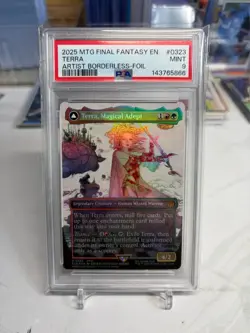 Terra, Magical Adept (Borderless) Final Fantasy MTG Foil 0323 PSA 9 - Image 1