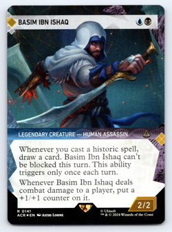 Basim Ibn Ishaq FOIL Showcase - Assassin's Creed MTG Universes Beyond - Image 1
