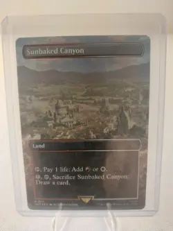 MTG Magic the Gathering Sunbaked Canyon (borderless Foil) Assassin's Creed NM - Image 1