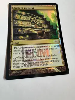 Magic The Gathering Ancient Ziggurat - FNM Promo FOIL 3/12 - Image 1