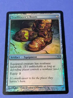 MTG Magic: Zendikar: Trailblazer's Boots Foil #208/249 Uncommon - NM - Image 1