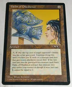 Helm of Obedience Magic the Gathering Alliances Regular!!! - Image 1