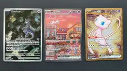 Pokemon 151 (Mew) UPC Promo Card Set - Mewtwo, Mew EX, Mew EX Gold - A - Image 1