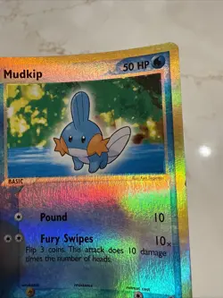 EX Ruby & Sapphire Mudkip 60/109 2003 Pokemon Card! Holo (Bowed Curve) - Image 3