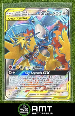 Moltres Zapdos Articuno GX Tag Team 2019 Pokemon SM Hidden Fates #66/68 Rare #4 - Image 1