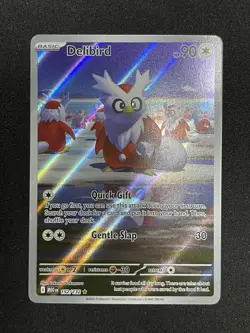 Pokemon Delibird 152/132 Me01: Mega Evolution Illustration Rare Holo 2025 - Image 2