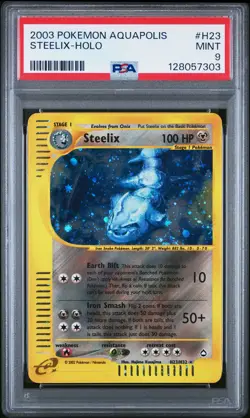 2003 POKEMON AQUAPOLIS #H23 STEELIX-HOLO PSA 9 - Image 1