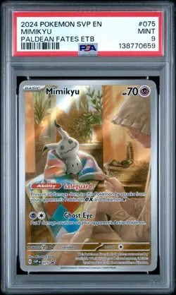 PSA 9 Mimikyu 075 SVP Black Star Promo - Paldean Fates ETB Pokemon TCG - Image 3