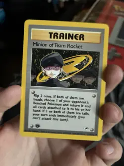 Minion of Team Rocket 113/132 Gym Heroes Non Holo Rare Pokemon 1st Edition - Image 2