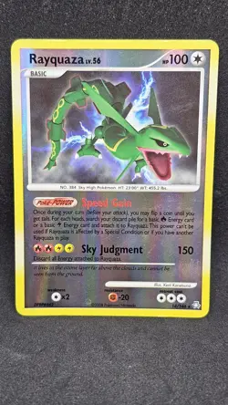 Pokemon Legends Awakened Rayquaza LV.56 14/146 Reverse Holo Rare MP - Image 1