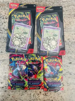 25+ Sealed Lot Pokemon booster packs and sleeves Surging, Phantasmal, Destined - Image 3