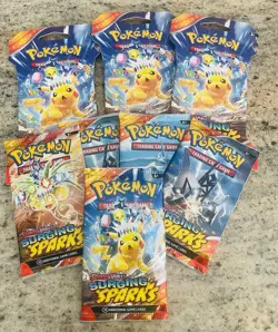 25+ Sealed Lot Pokemon booster packs and sleeves Surging, Phantasmal, Destined - Image 5