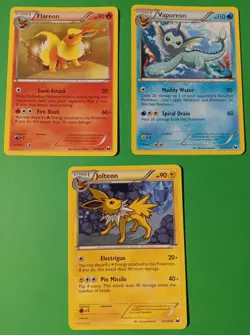 Pokemon - BW Dark Explorers - Eevee Flareon Vaporeon Jolteon - Vintage 2012 - LP - Image 2