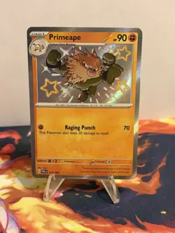 Pokemon TCG Primeape - 170/091 SV: Paldean Fates Shiny Rare Holo - Image 2