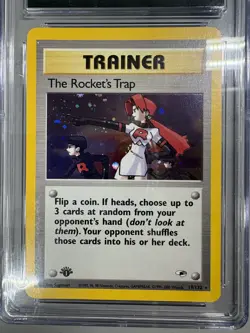 Pokemon The Rocket's Trap Gym Heroes 1st Edition Holo Rare #19 CGC 10 Gem Mint - Image 2