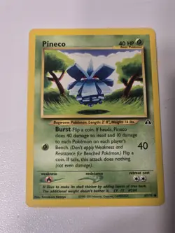 Pineco 61/75 - Neo Discovery Unlimited Edition - WOTC Pokemon LP - Image 1
