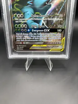 2019 POKEMON SM TAG TEAM TINS PROMO FULL ART/CELEBI & VENUSAUR GX PSA 9 - Image 3