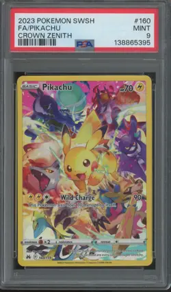 2023 Pokemon SWSH Crown Zenith Full Art #160 Pikachu Mint PSA 9 - Image 1