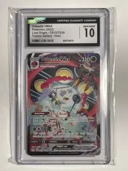 2022 Pokemon SWSH Lost Origin Orbeetle VMAX Trainer Gallery TG13/TG30 CGC 10 - Image 1