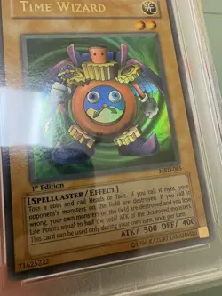 Yu-Gi-Oh! 2002 MRD-065 1st Edition Time Wizard PSA 10 Slight Faded Metal Raiders - Image 5